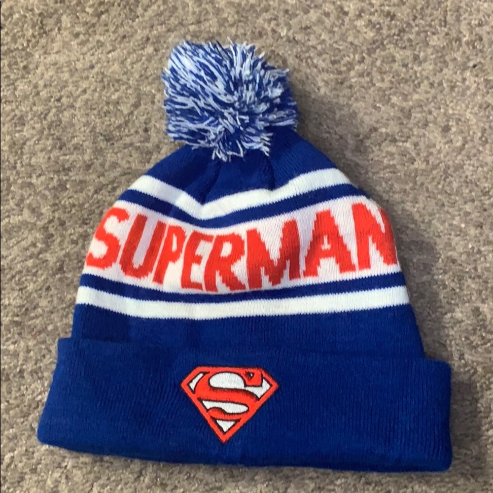 Superman Pom Pom Beanie